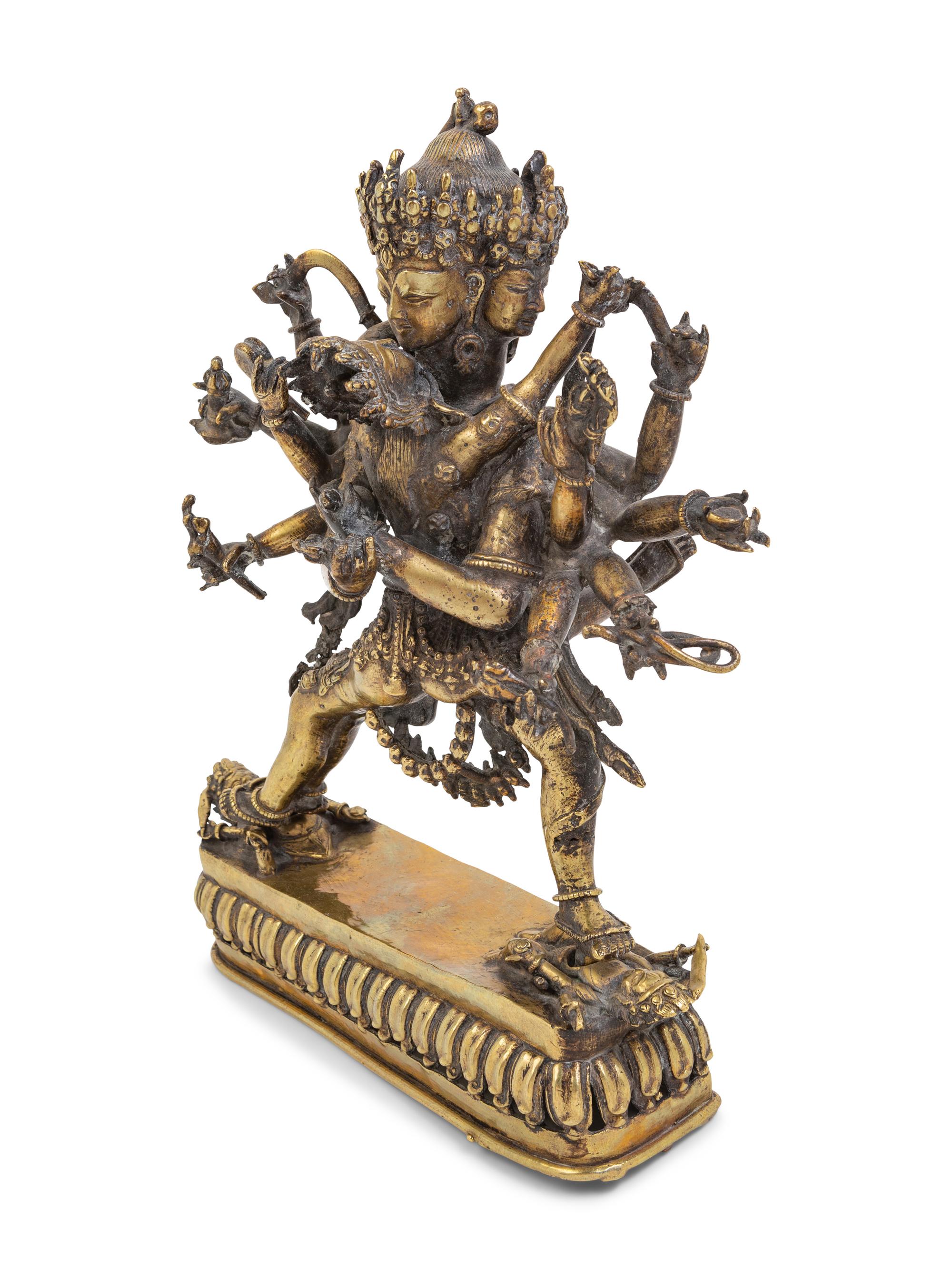 [APPROVED FOR DONATION] A Sino-Tibetan Gilt Bronze of Bodhisattva and Consort