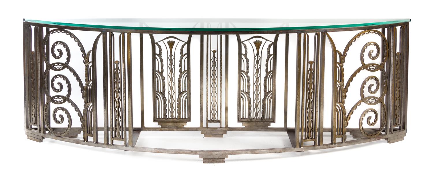 Late 20th Century, Manner of Edgar Brandt, a console table