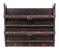 A Jacobean Style Oak Plate Rack Height 27 x width 31 1/2 inches. — 18TH/19TH CENTURY
