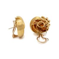 HENRY DUNAY, YELLOW GOLD EARCLIPS