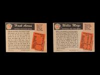 A Group of 1955 Bowman Willie Mays and Hank Aaron Baseball Cards,