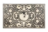 An Italian Black and White Scagliola Table Top