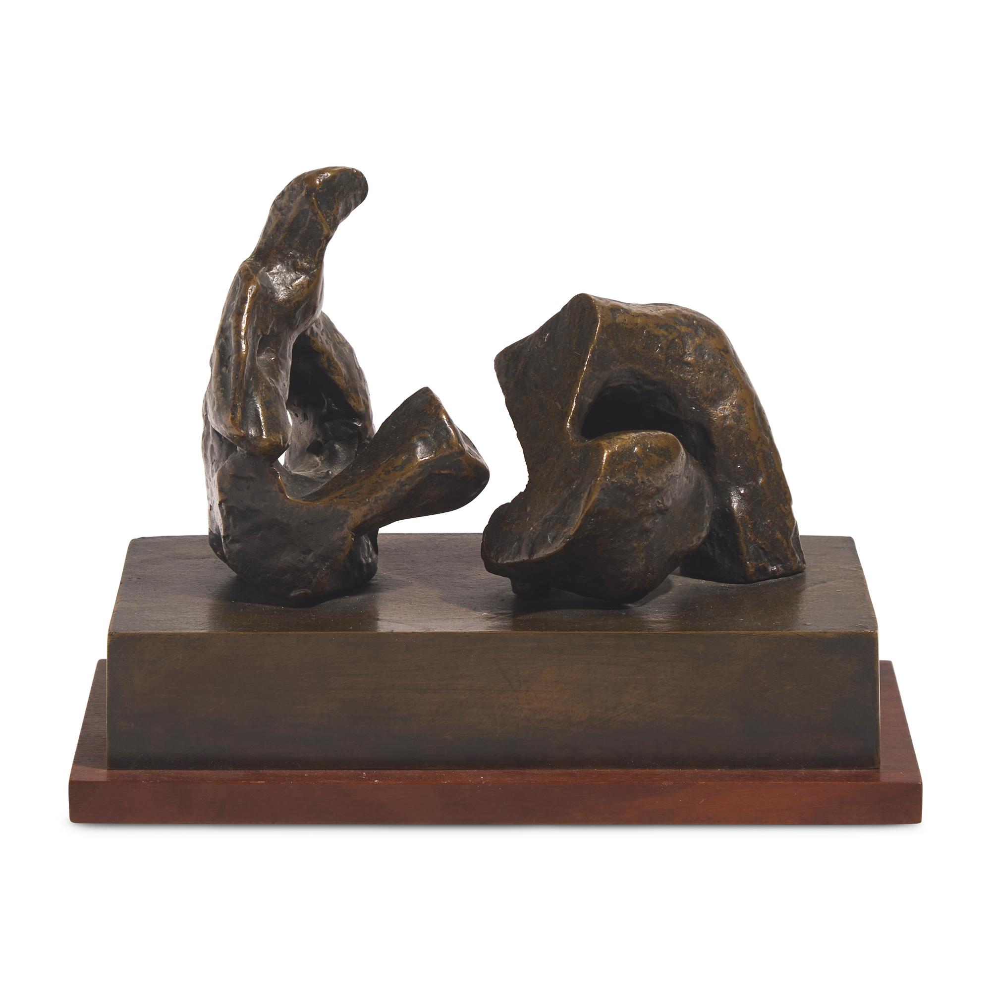Henry Moore (British, 1898-1986) — Two Piece Reclining Figure: Maquette No. 4, 1961