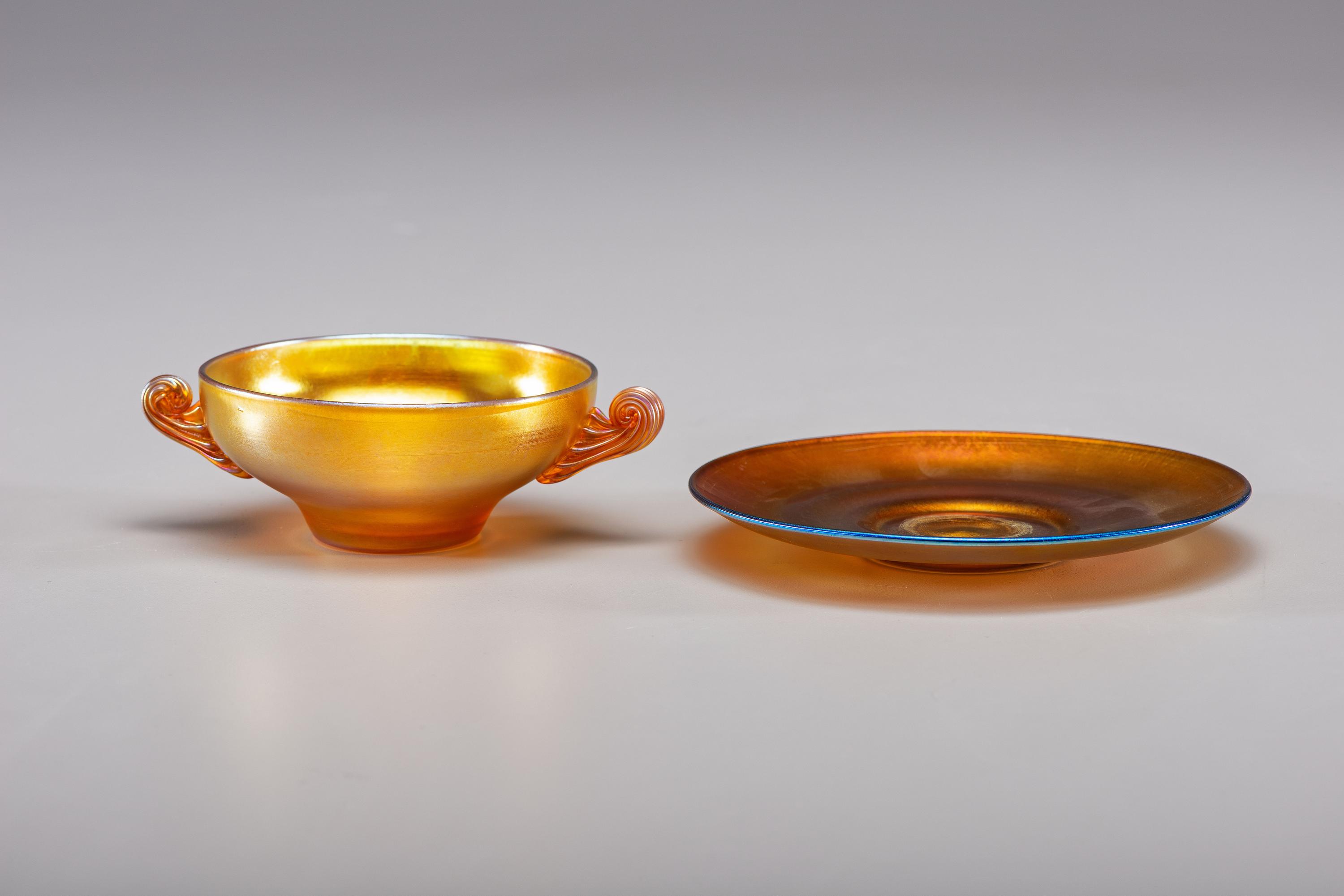 Two-Handled Cup and Saucer