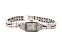 GIRARD-PERREGAUX, 14K WHITE GOLD AND DIAMOND WRISTWATCH