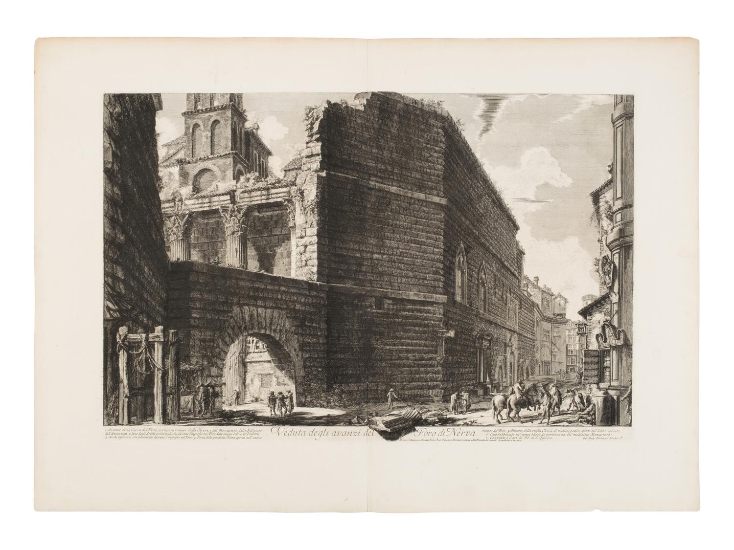 [Prints] Piranesi, Giovanni Battista. Group of 12 Etchings — 1) Veduta dell'atrio del portico
