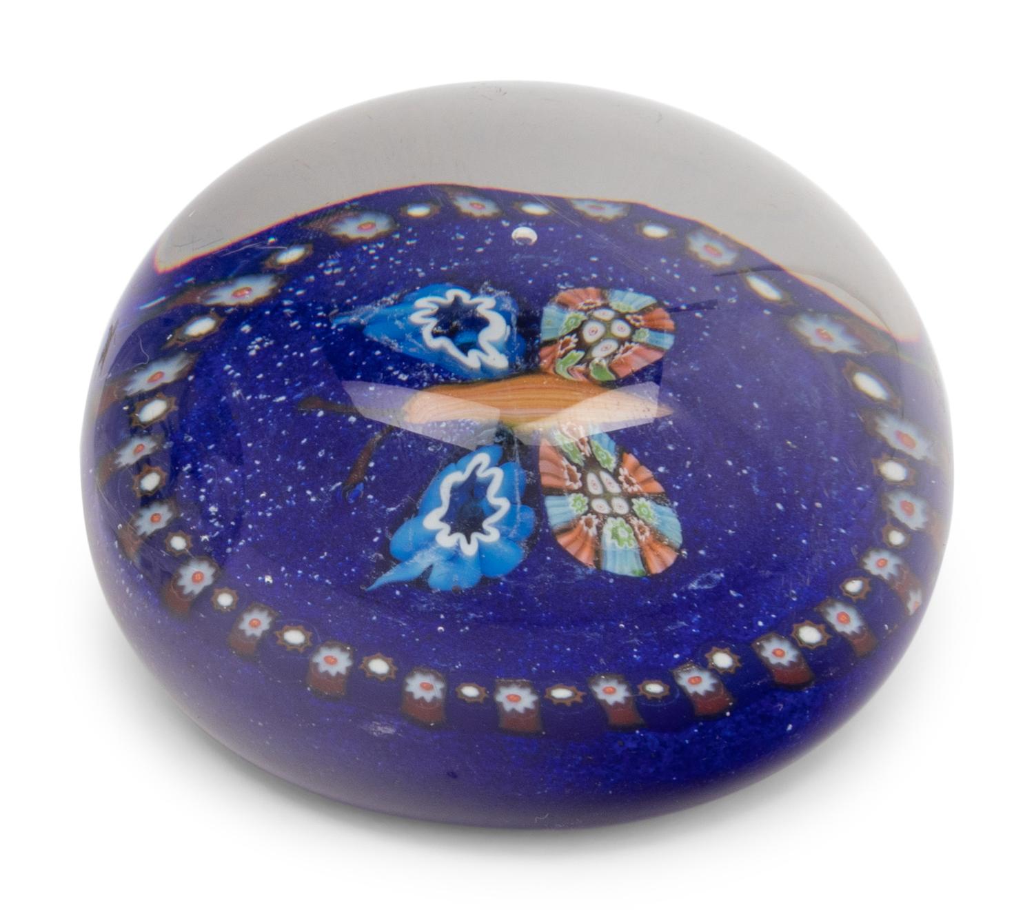 A Group of Three Glass Paperweights