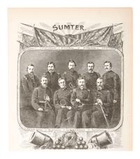 [CIVIL WAR -- FORT SUMTER]. Single sheet with signatures of Robert ANDERSON and his nine officers immediately before the First Battle of Fort Sumter. Fort Sumter, SC, 2 April 1861.
