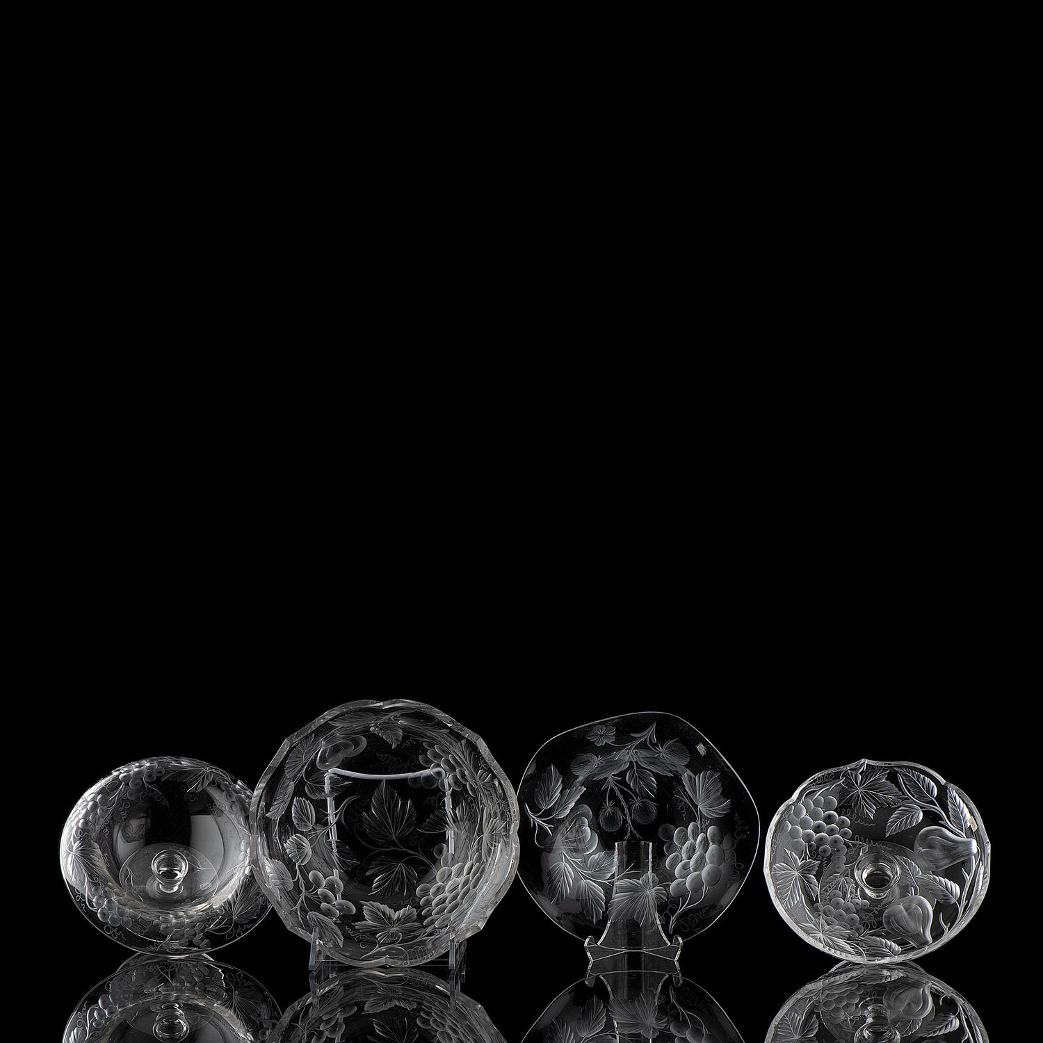 Four Tuthill Cut Glass Articles
