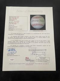 A Connie Mack Single Signed Autograph Baseball (JSA Letter)