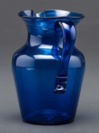 A Midwestern Glass Pitcher in Blue