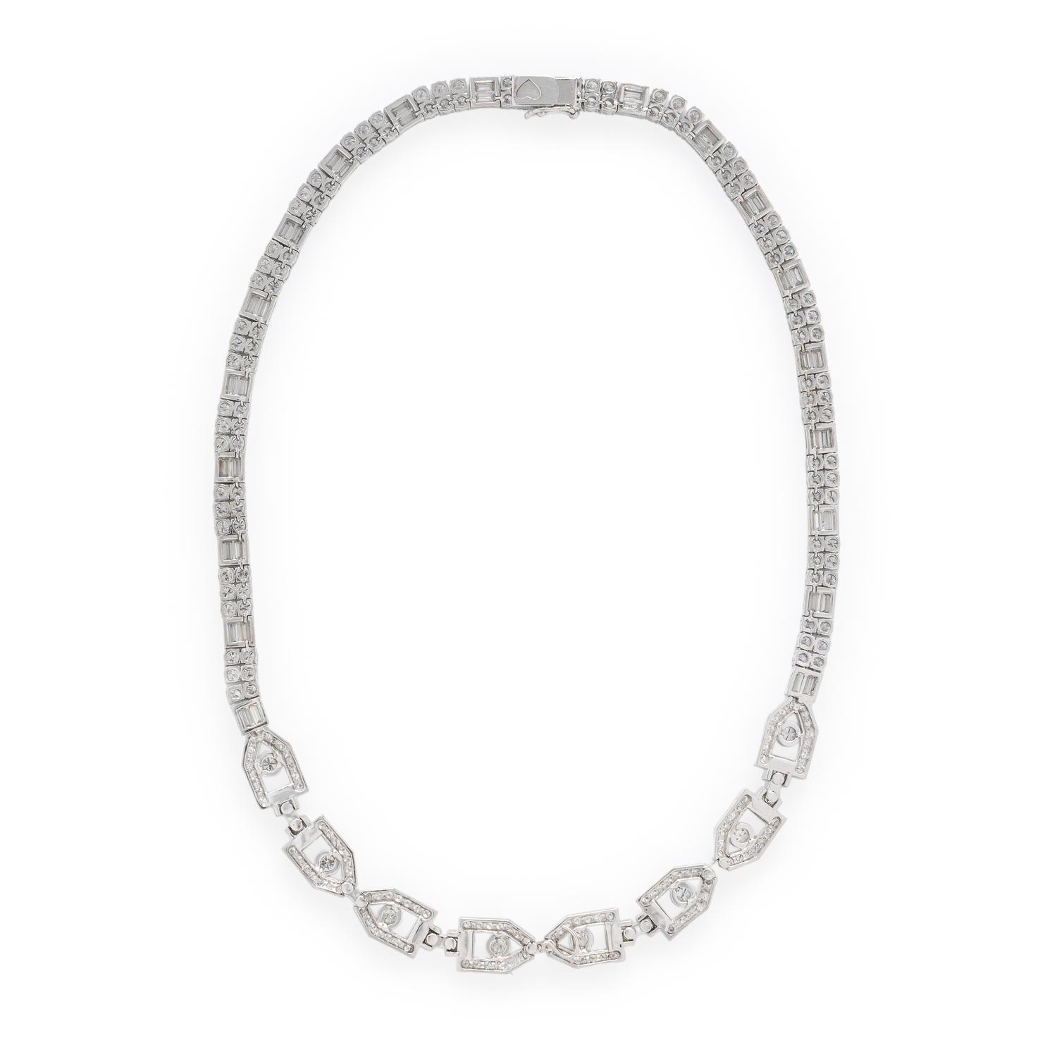 Diamond and White Gold Necklace