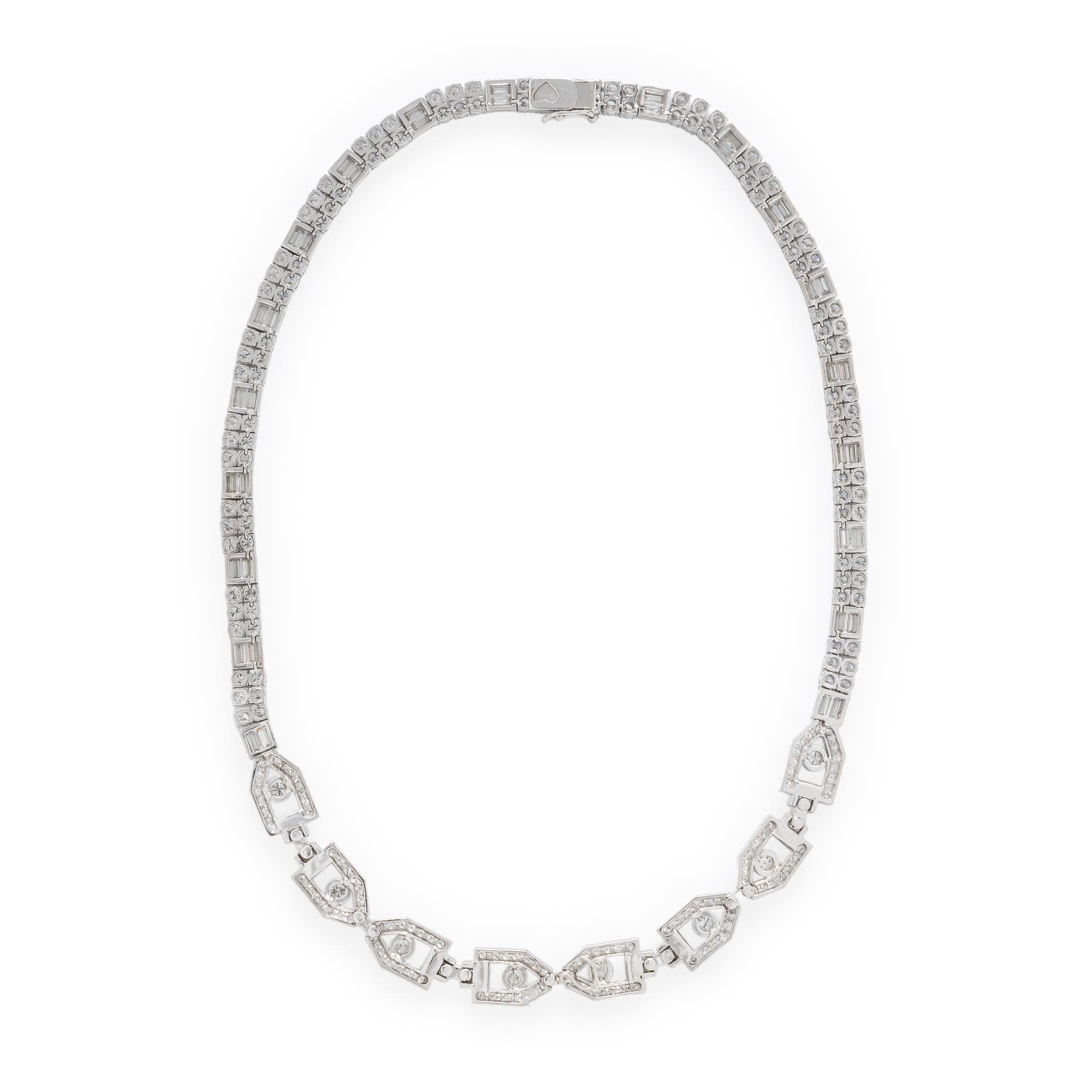 Diamond and White Gold Necklace
