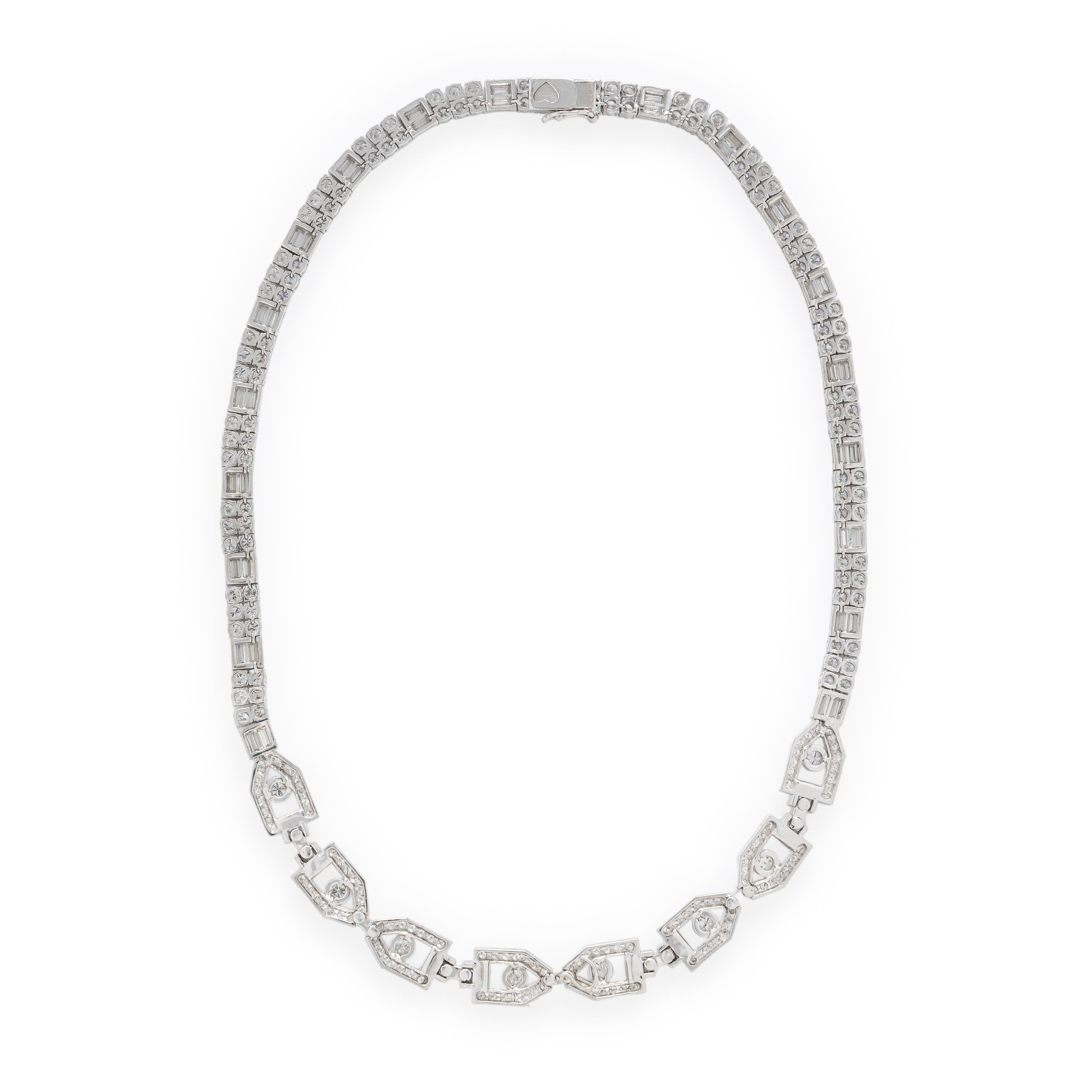 Diamond and White Gold Necklace