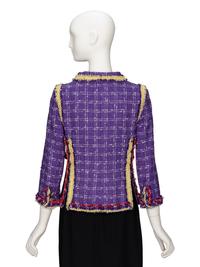 Chanel, Purple Plaid Tweed Jacket
