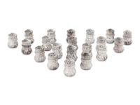 A Set of Twenty Silver Shakers