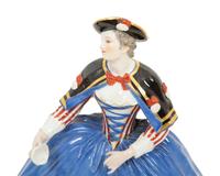 A Group of Six Meissen Porcelain Figures, including Woman with Golden Ball by Walter Schott