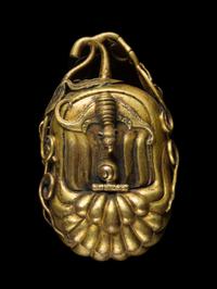 A Gilt Bronze Melon-Form Box