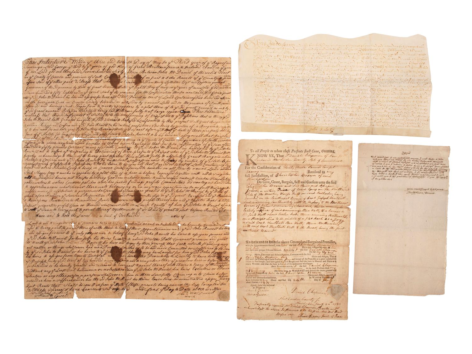 [INDENTURES]. A group of documents, comprising: