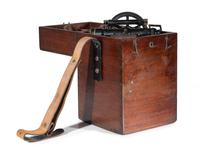 [SCIENCE & TECHNOLOGY]. W. & L.E. Gurley surveyor's transit and tripod, plus.