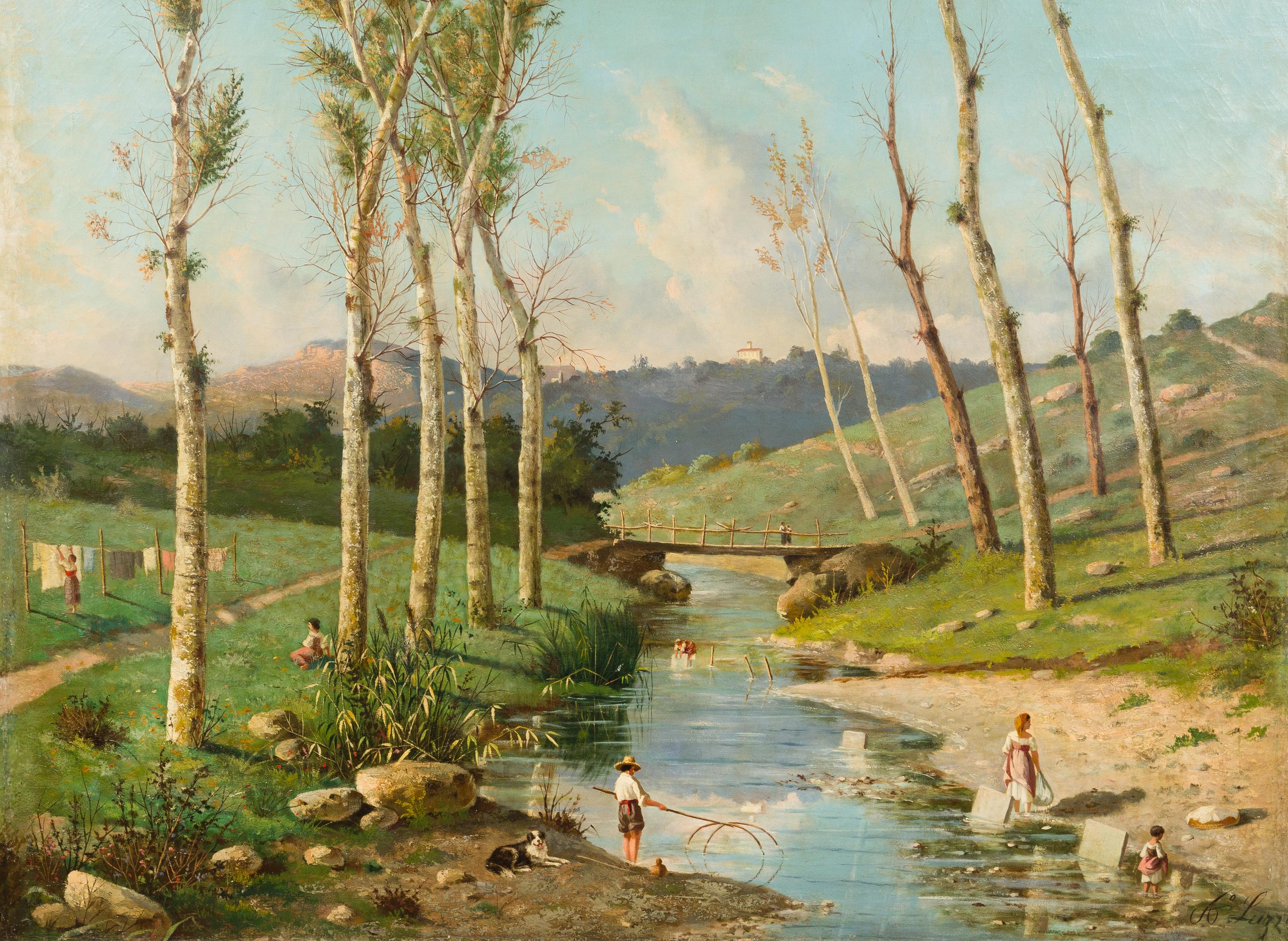 A. Luzzi, (Italian, Late 19th Century), Pastoral Scene