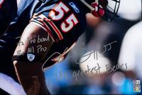 A Framed Chicago Bears Brian Urlacher and Lance Briggs Signed Autograph Oversized Photo With Multiple Inscriptions (Beckett Authentication Services Certified),