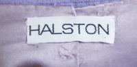 A Halston Lavender Ultra Suede Double Breasted Coat, Size 6; Belt: 62.5" x 1.75".