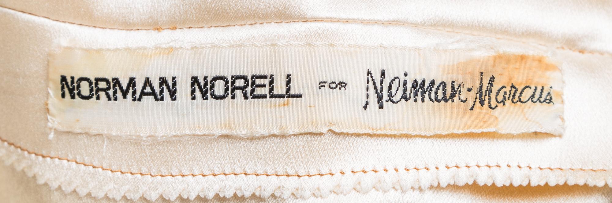 A Norell 1960s Cream Slip Sleeveless Dress, No size.