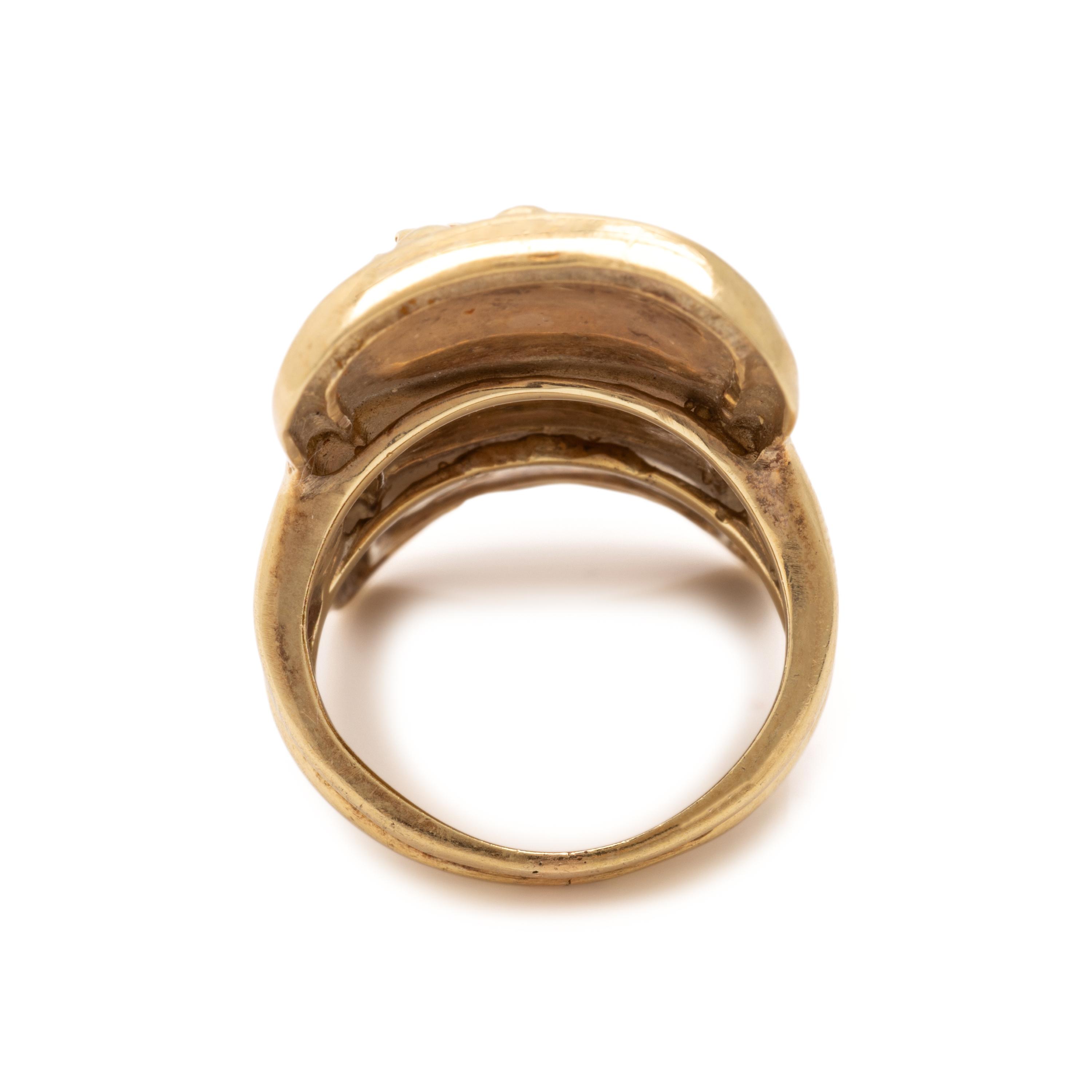 Yellow Gold Lion Ring