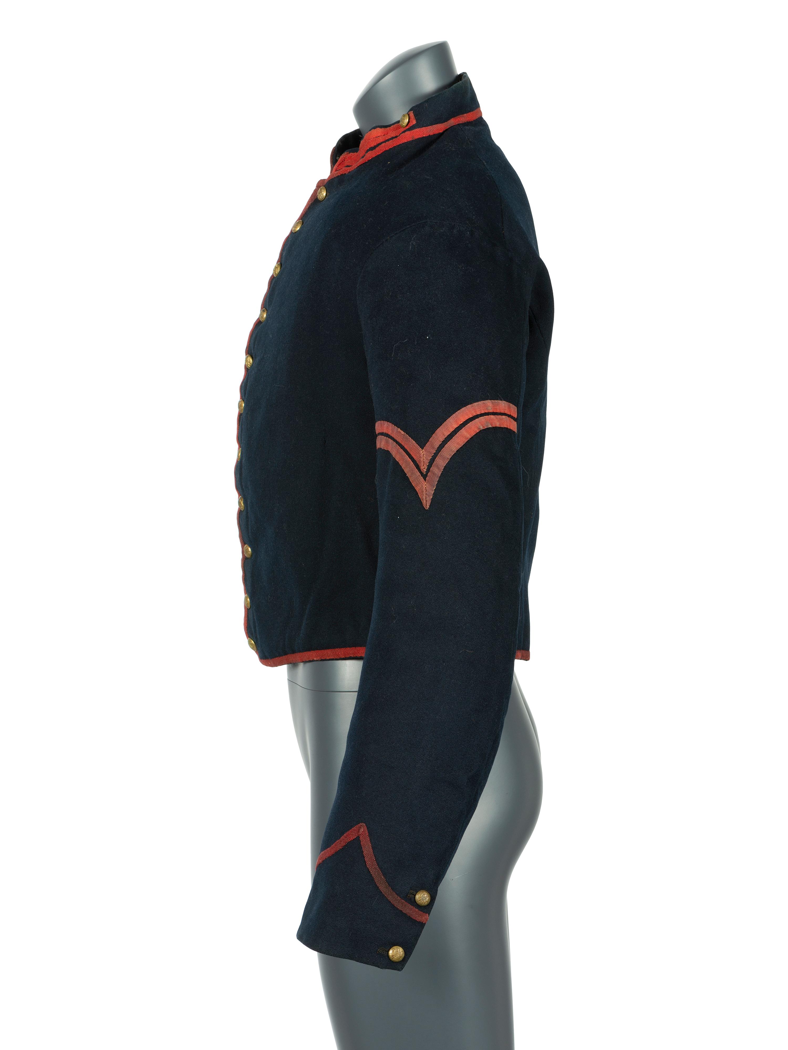 Model 1855 artillery corporal's uniform jacket with field modifications.
