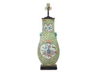 A Chinese Porcelain Vase Mounted as a Lamp