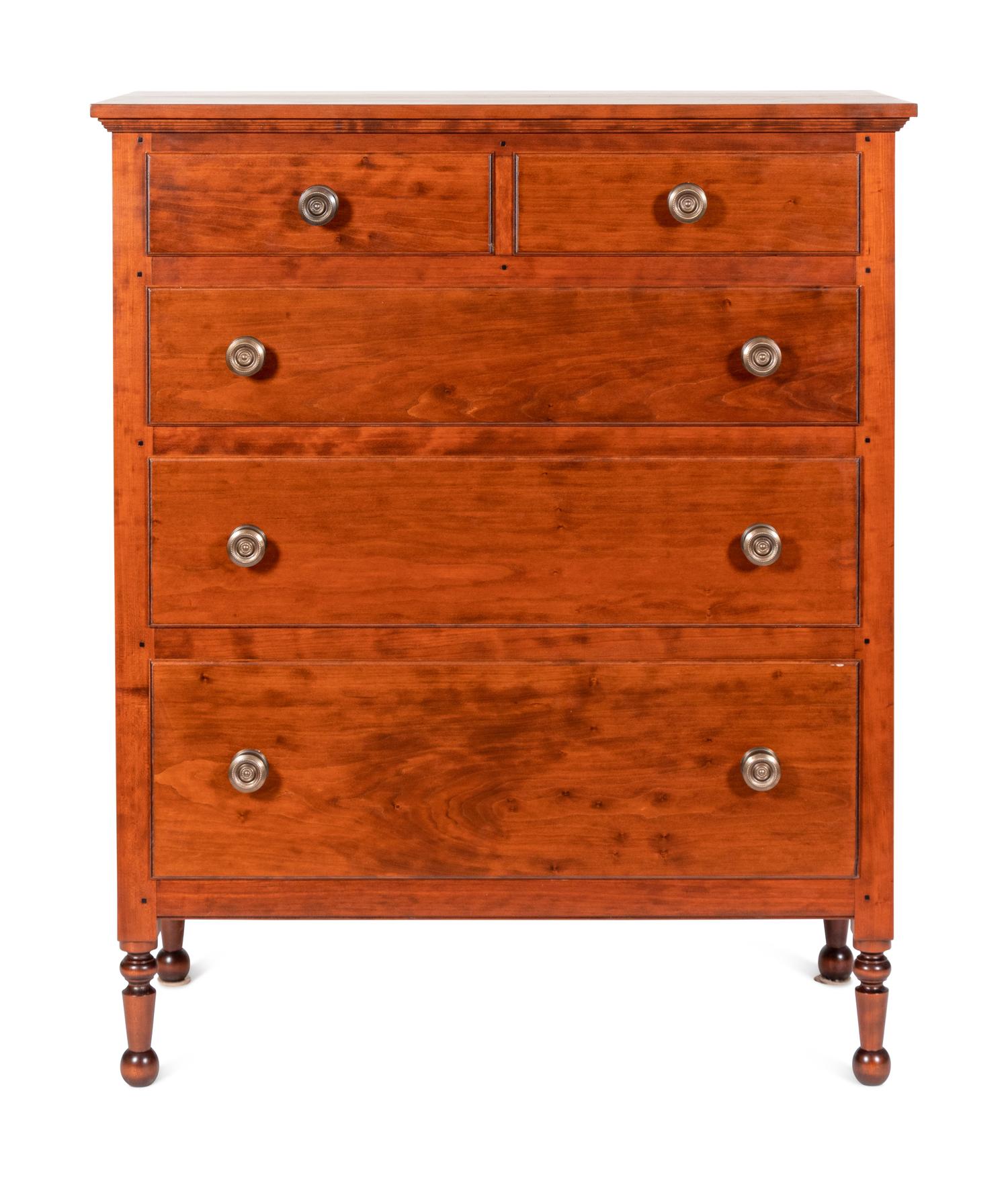 A Federal Style Walnut Chest of Drawers