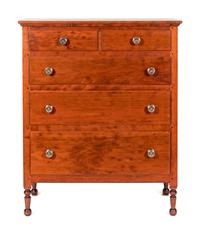A Federal Style Walnut Chest of Drawers