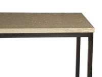 A Contemporary Steel Console Table with Fossilized Stone Top