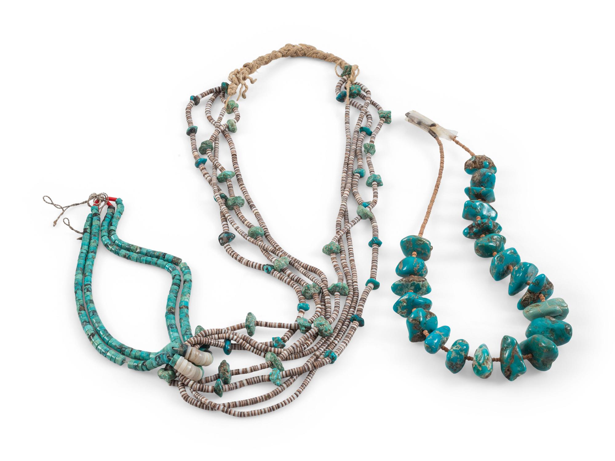 Navajo or Pueblo Turquoise Nugget Necklaces