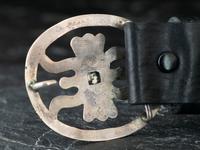 Navajo Sandcast Silver and Turquoise Concha Belt