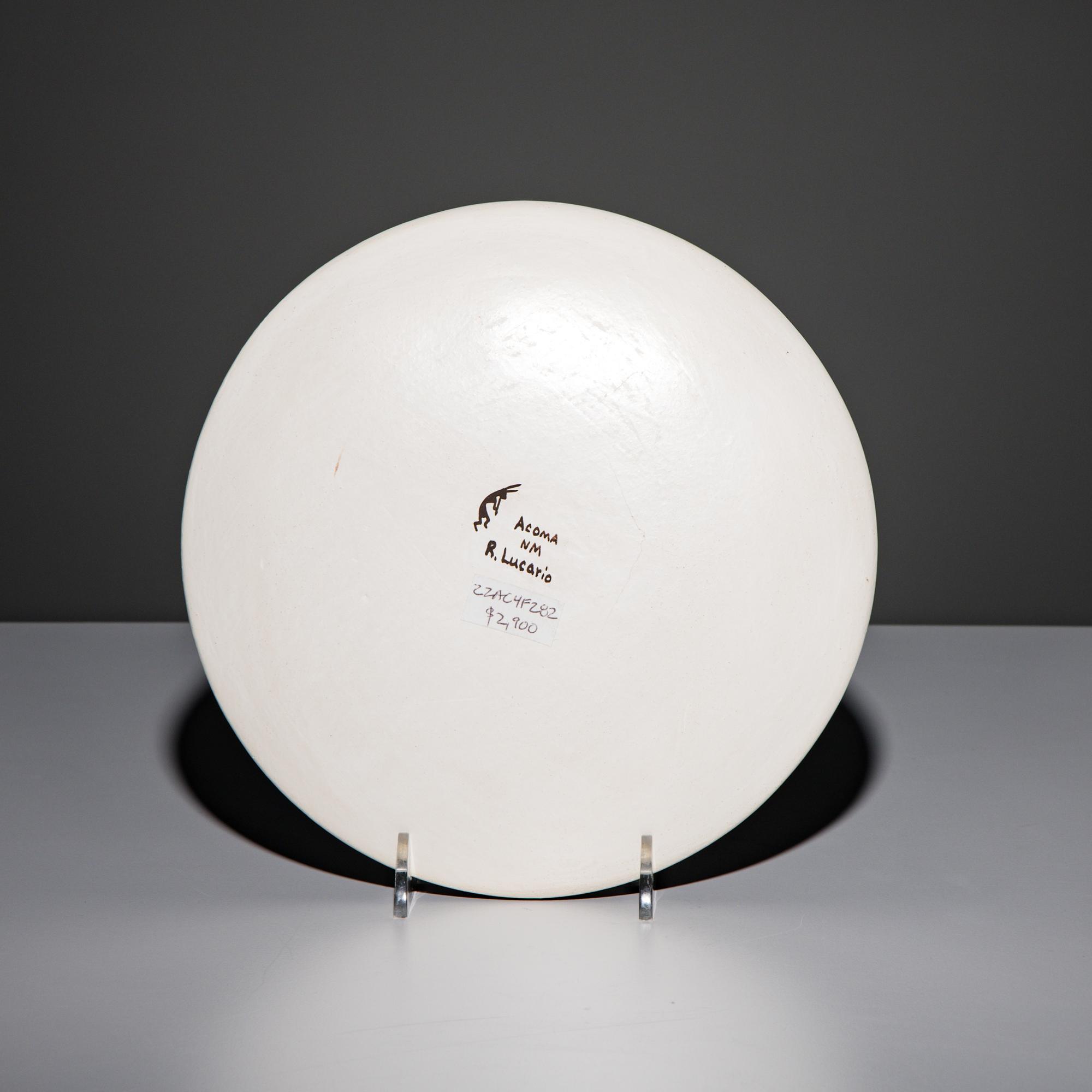 Rebecca Lucario (Acoma, b. 1951) — Fine Line Pottery Plate