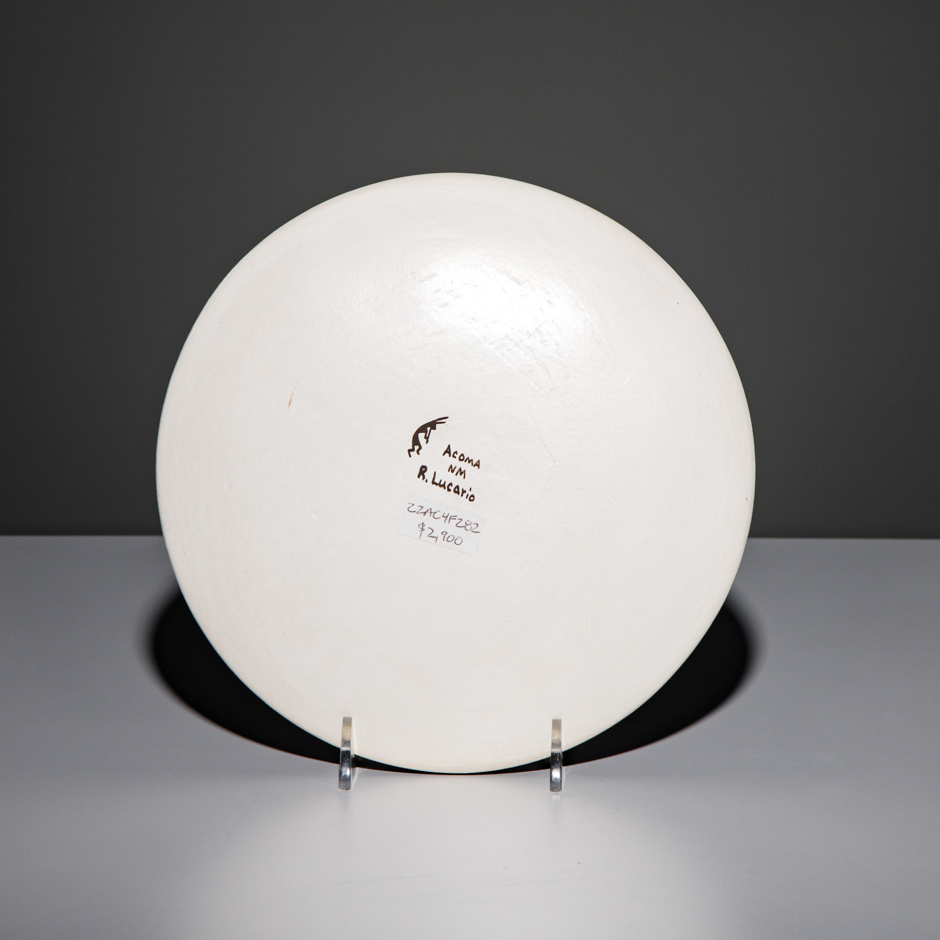 Rebecca Lucario (Acoma, b. 1951) — Fine Line Pottery Plate