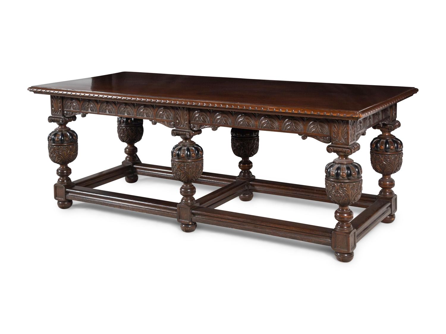 A Jacobean Style Oak Library Table