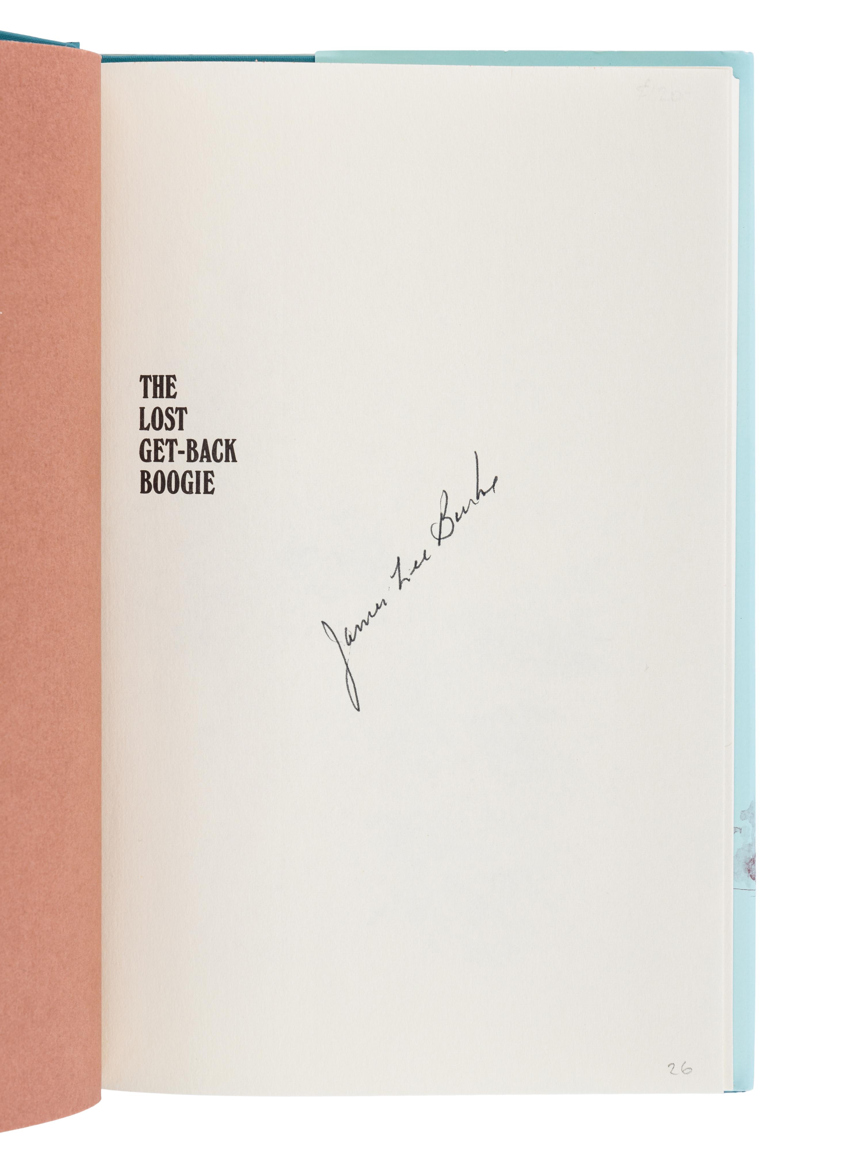 BURKE, James Lee (b. 1936). A group of 4 works by Burke, MOST FIRST EDITIONS, ALL SIGNED, comprising: