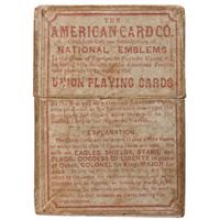 Union Playing Cards . New York: American Card Co., [ca 1864]. Complete set of Civil War playing cards with original box.