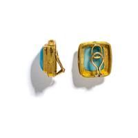 HARDSTONE AND YELLOW GOLD EARRINGS