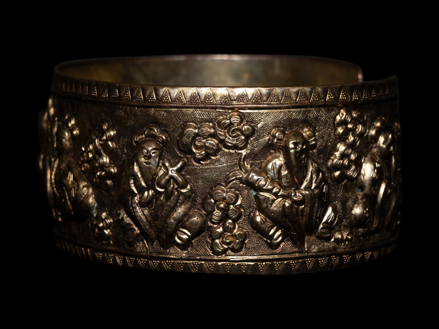Three Chinese Metal Bracelets