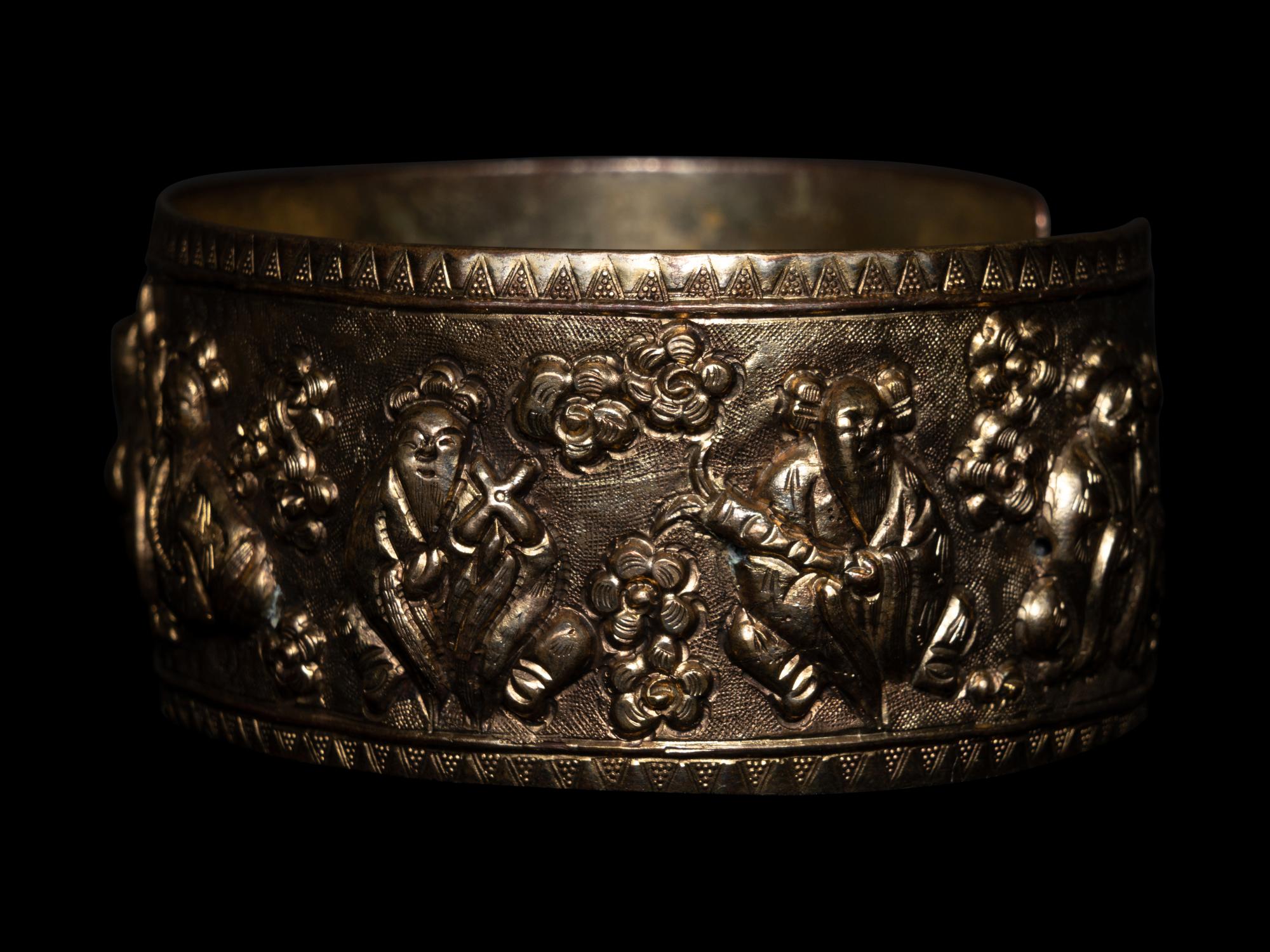 Three Chinese Metal Bracelets