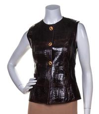 A Gucci Brown Crocodile Vest,