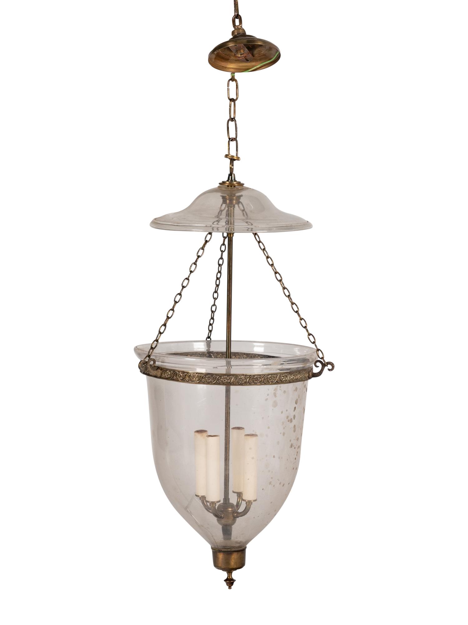 An Empire Style Glass Hall Lantern