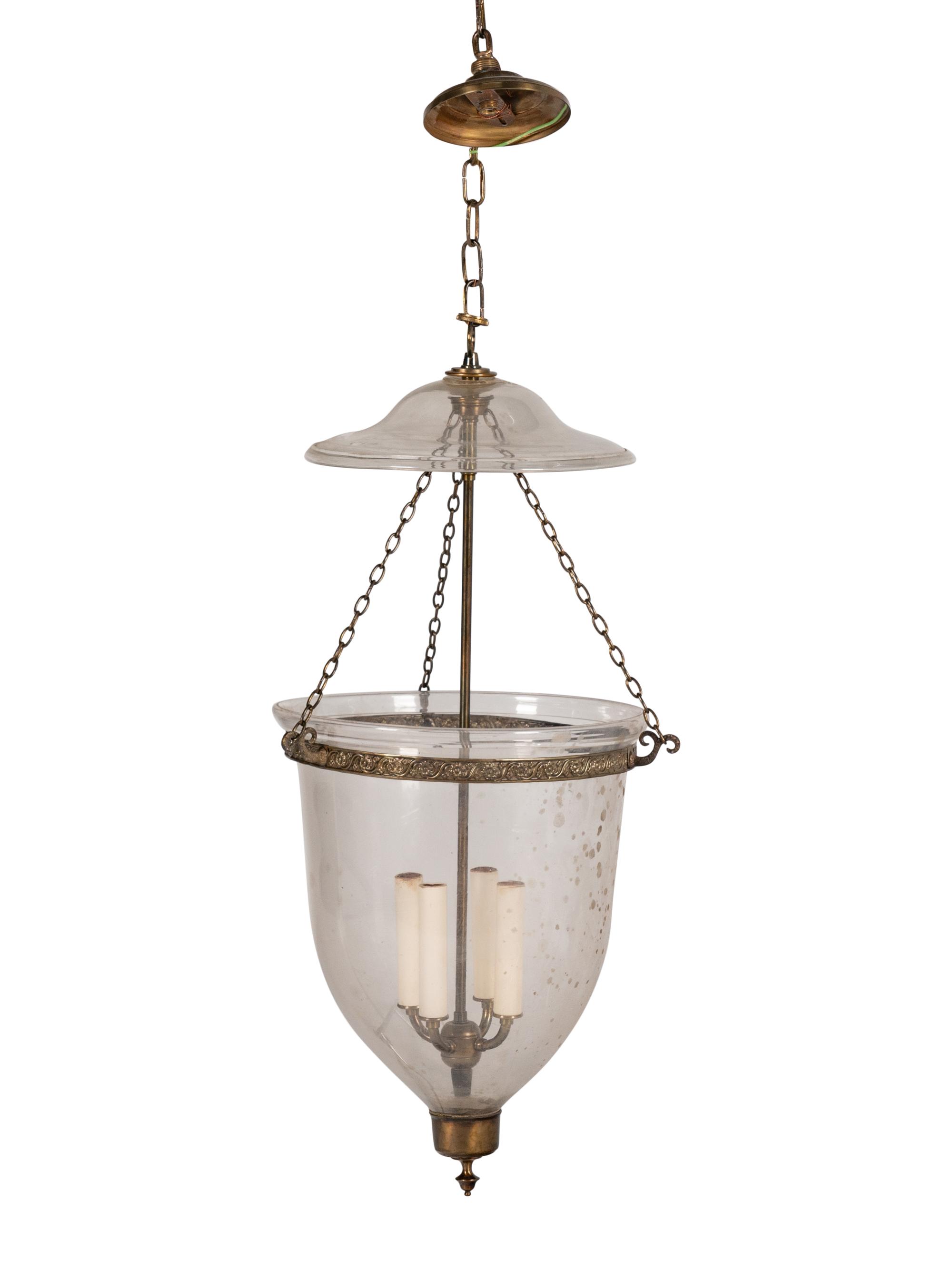 An Empire Style Glass Hall Lantern