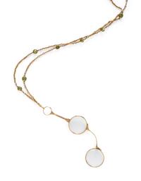 YELLOW GOLD LORGNETTE AND CHAIN