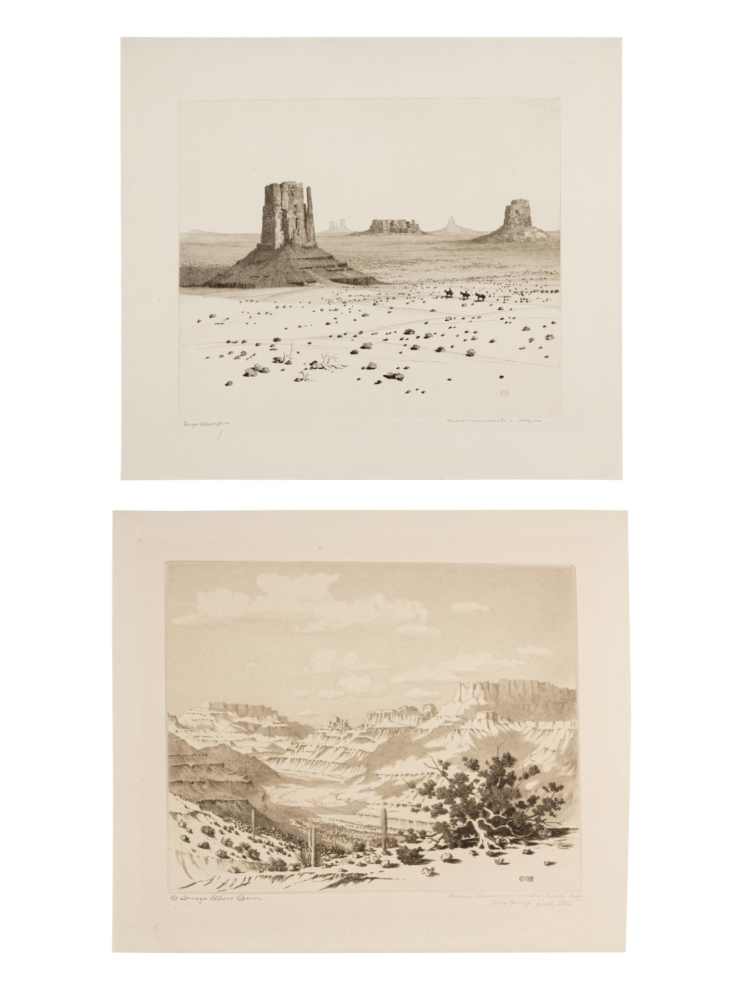 Two Works: Cloud Shadows, Apache Trail, Ariz. and Desert Monument - Arizona