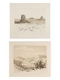 Two Works: Cloud Shadows, Apache Trail, Ariz. and Desert Monument - Arizona